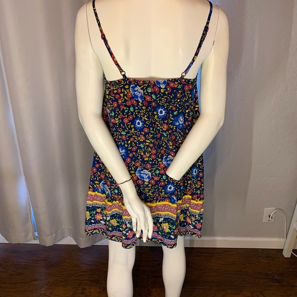 Floral navy mini dress - Picture 2 of 2